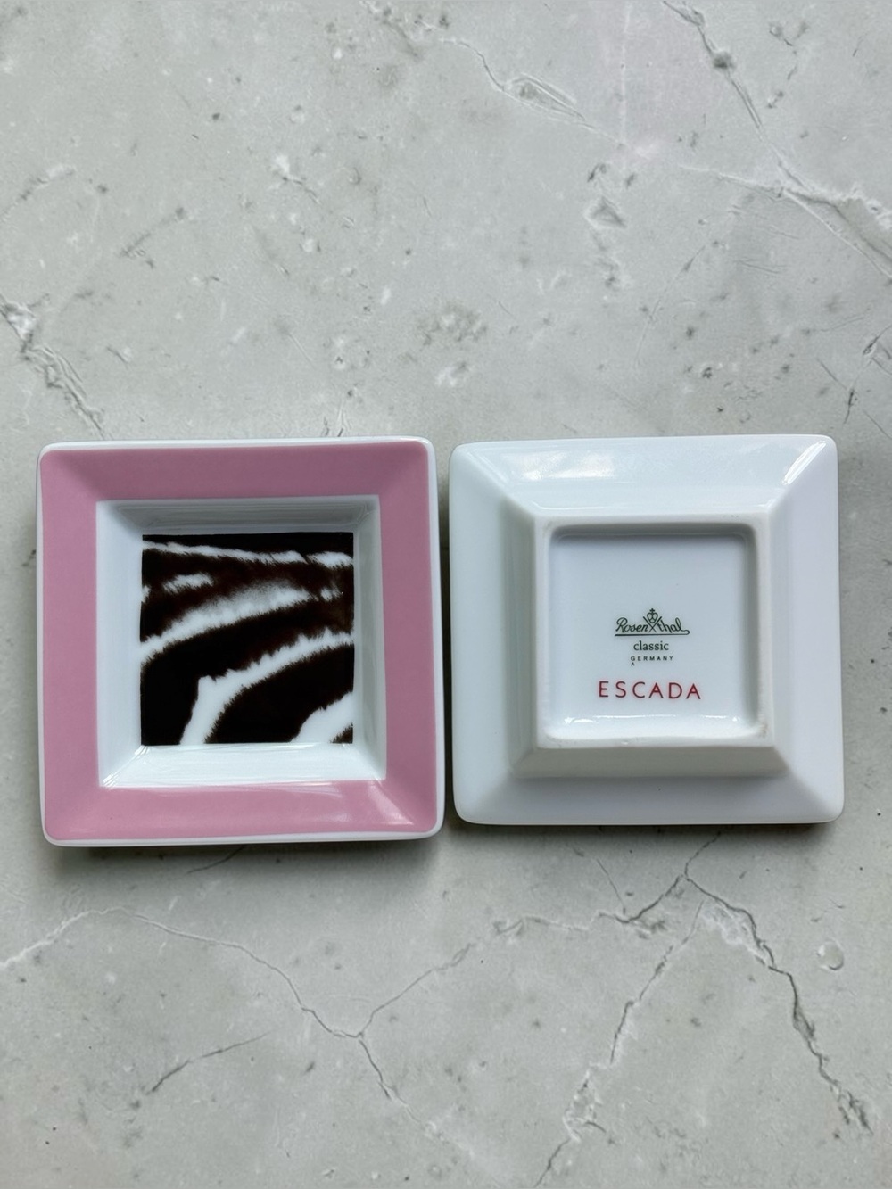 Limited Edition Rosenthal Classic Germany Escada Porcelain Trays Set of 2 New